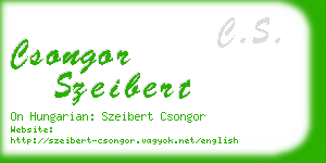 csongor szeibert business card